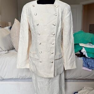 Rickie Freeman for Teri Jon Cream Long Sleeve Set